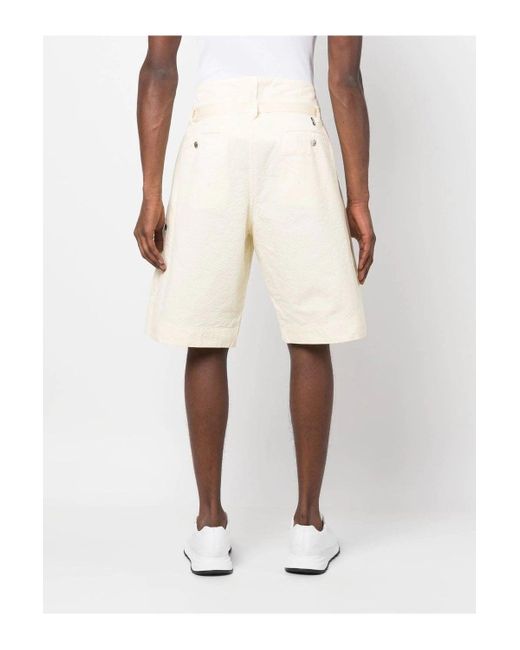 Stone Island Shadow Project White Badge Mid Length Shorts for men