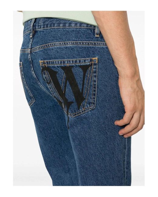 Vivienne Westwood Blue Spray Vw Tapered Jeans for men
