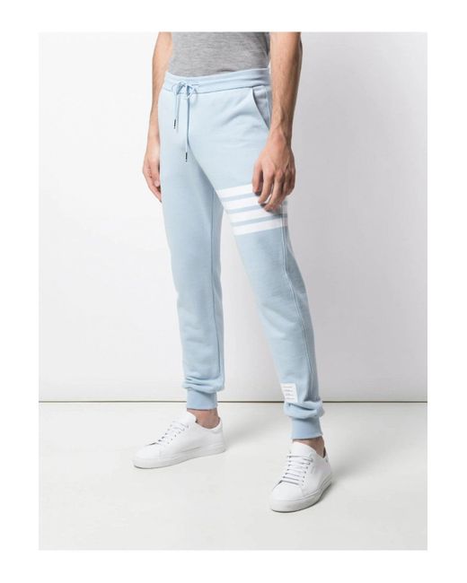 Thom Browne Blue Classic 4 Bar Sweatpant for men