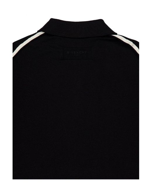 Givenchy Black Knitted Polo Shirt for men
