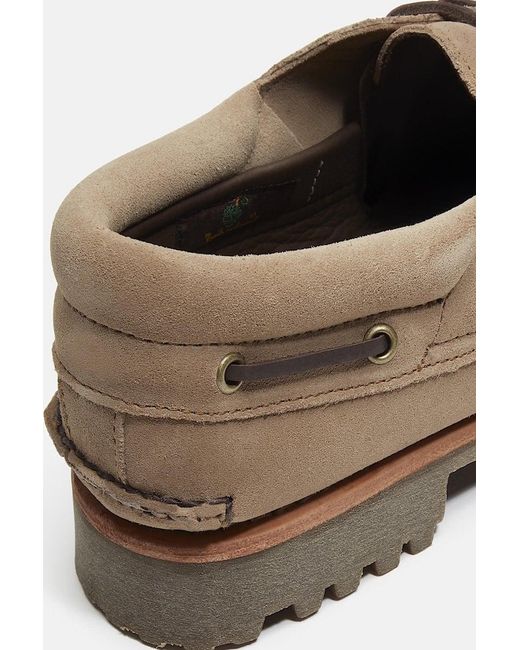 Timberland Brown Authentic 3-eye Lug Boat Shoe for men