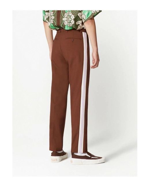 Valentino White Tailoring Wool Trousers for men