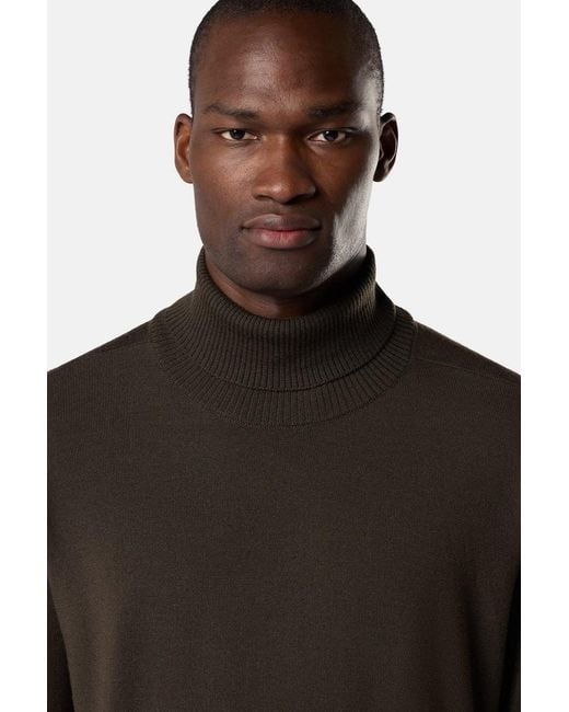 Stone Island Black Wool 5100025 T Neck Sweater for men