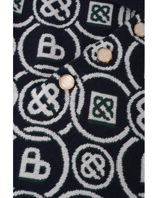Casablanca Black Monogram Polo Shirt for men
