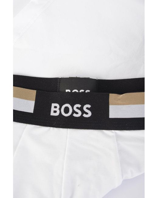 Boss White Trunk 3 Pack Boxer Shorts for men