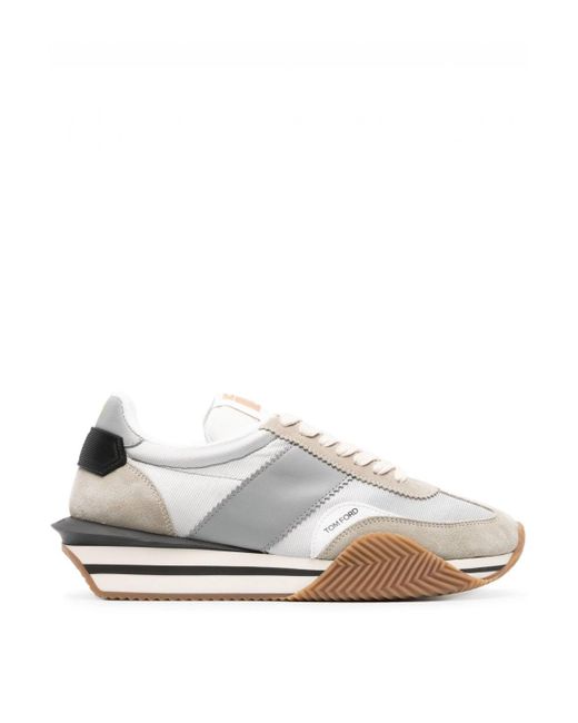 Tom Ford White James Suede Sneakers for men