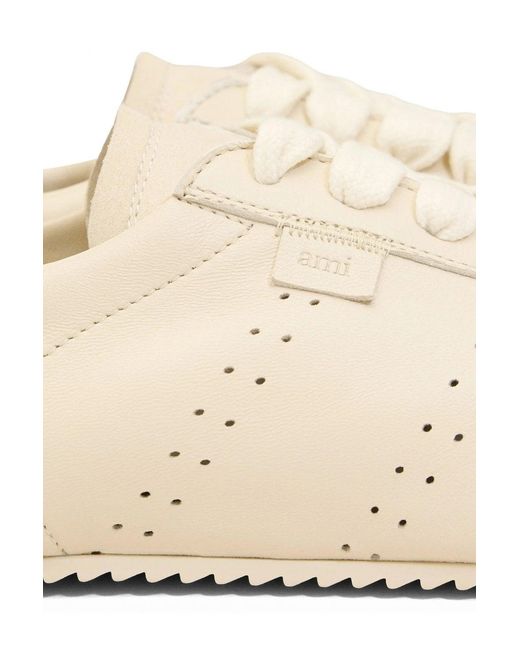 AMI Natural Nappa Low Top Sneakers for men