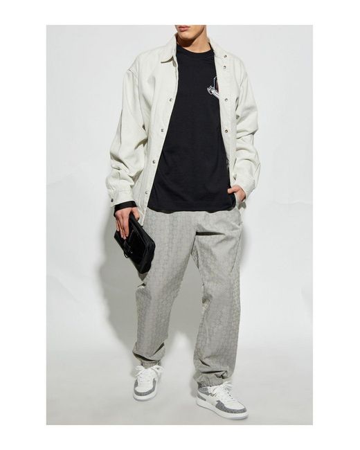 Givenchy Gray Monogram Track Pants for men
