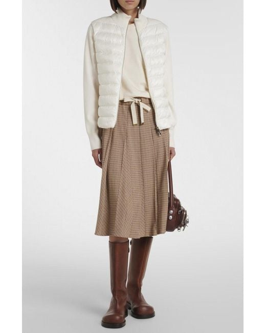 Moncler White Hybrid Cardigan