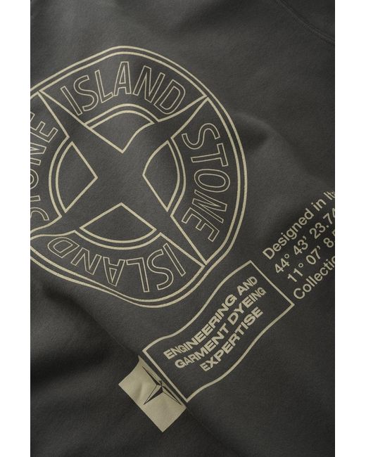 Stone Island Gray S0195 Branded Sweatshirt for men