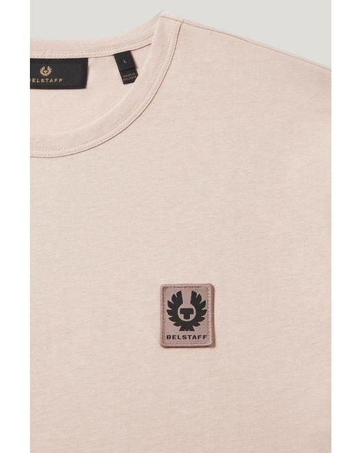 Belstaff Pink Patch Logo T Shirt for men