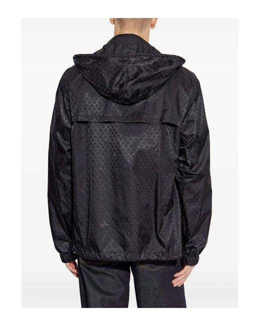 McQueen Blue Skull Jacquard Windbreaker for men