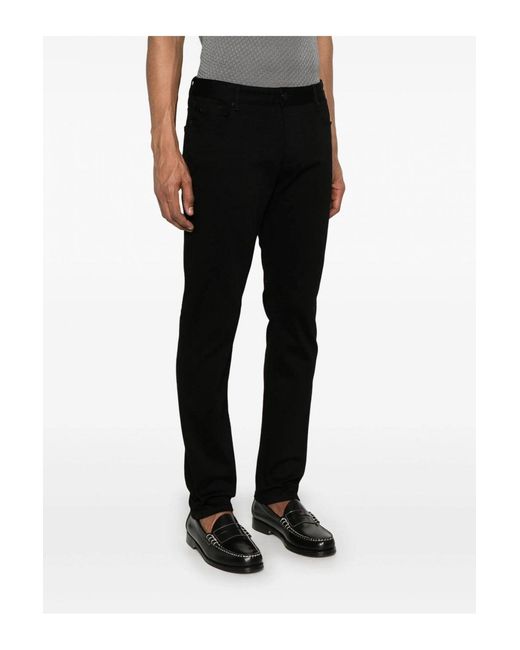 Emporio Armani Black Slim 5 Pocket Jeans for men