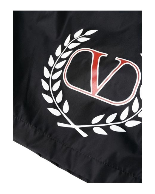 Valentino Black Branded Swimshorts for men