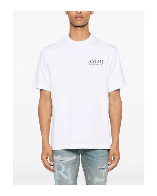 Amiri White T-Shirt With Logo for men