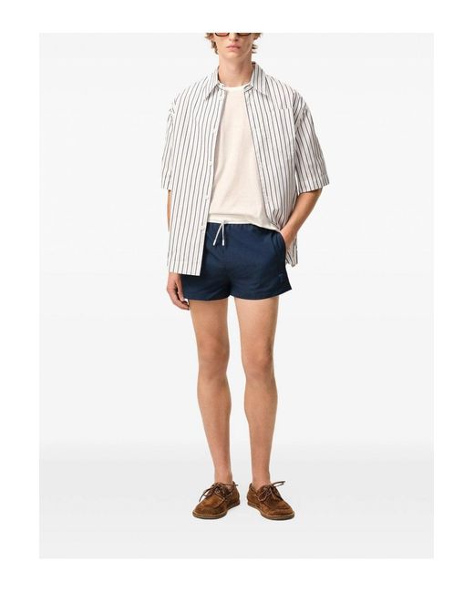 AMI Blue Bicolour Swimshorts for men