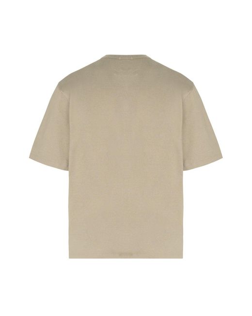 C P Company Gray 30/2 Mercerized Pocket T Shirt for men