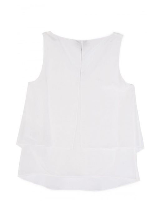 Armani White Jeans Sleeveless Top