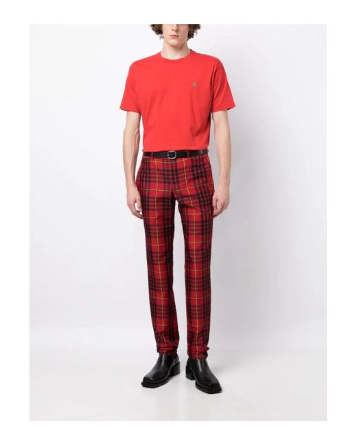 Vivienne Westwood Red Classic Cotton Orb T-shirt for men