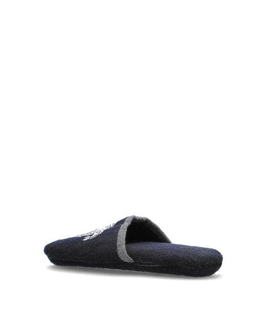 Versace Black Bath Slippers Terrymedusa Jacquard for men