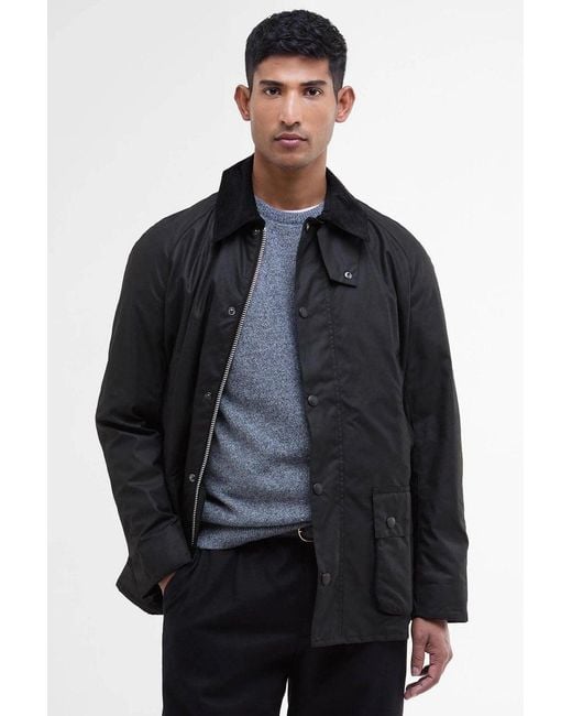Barbour Black Ashby Wax Jacket for men