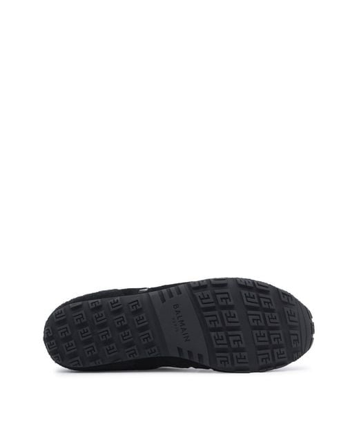 Balmain Black Racer 45 Monogram Sneakers for men