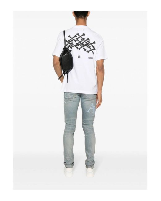 Amiri White T-Shirt With Logo for men