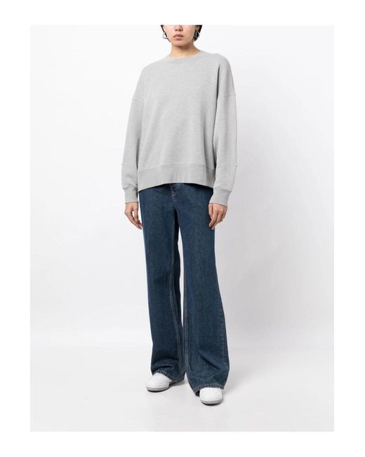 Palm Angels Gray Patched Stars Crew