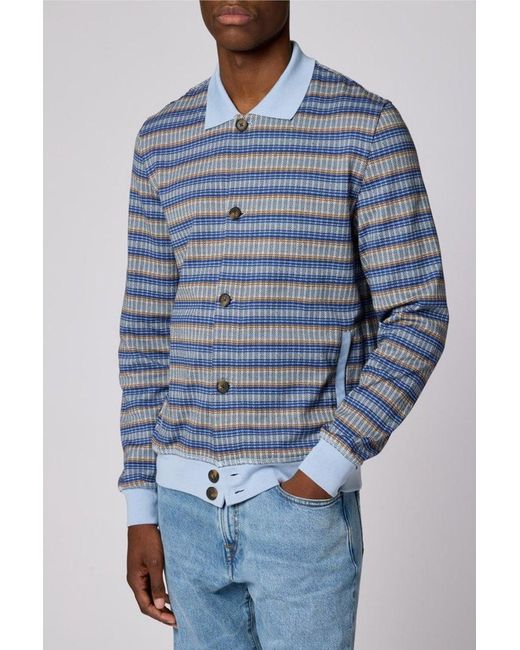 Paul Smith Blue Ps Stripe Cardigan for men