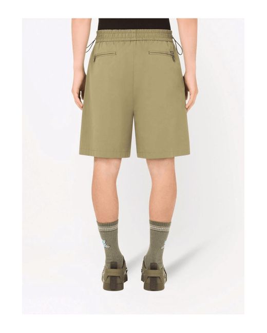 Dolce & Gabbana Green Patch Pocket Shorts for men
