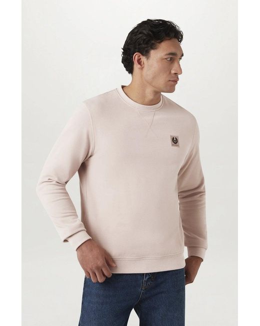 Belstaff White Patch Logo Sweatshirt for men