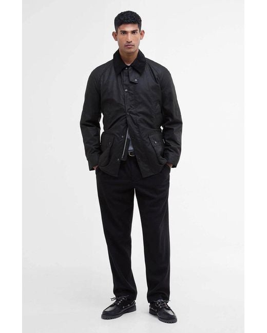 Barbour Black Ashby Wax Jacket for men