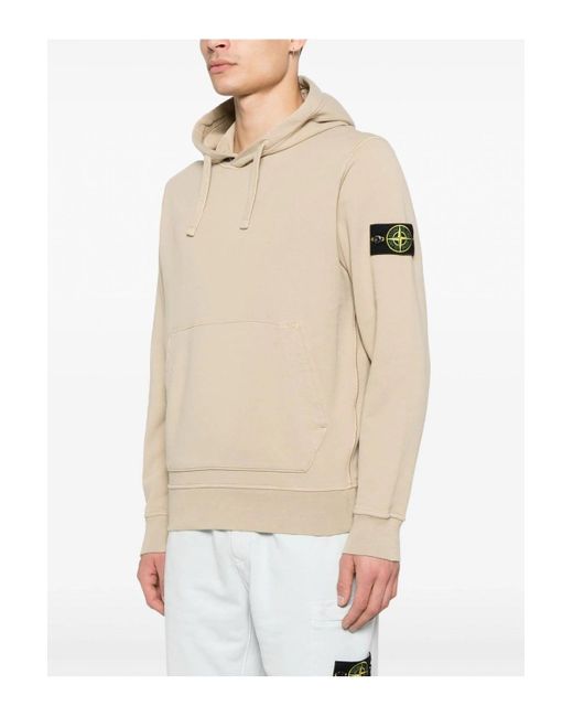 Stone Island Natural Compass Badge S0051 Hooded Top for men