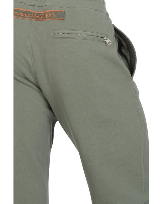 McQueen Green Loopback Joggers Khaki for men