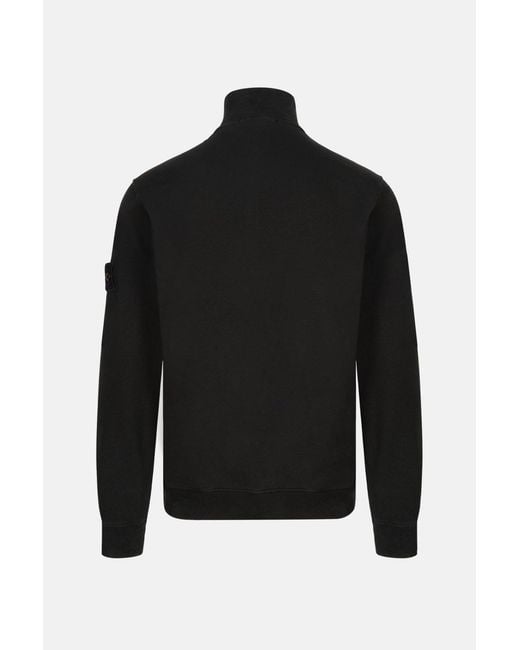 Stone Island Black Quarter Zip 6100068 Sweatshirt for men