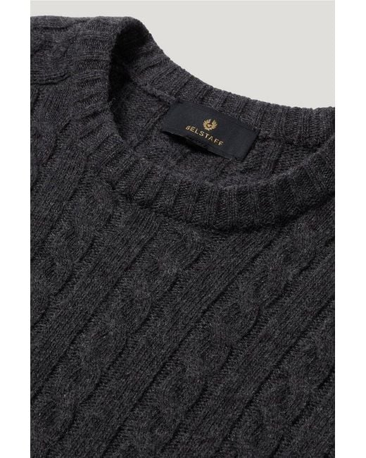 Belstaff Blue Westport Crewneck Sweater for men