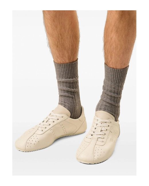 AMI Natural Nappa Low Top Sneakers for men