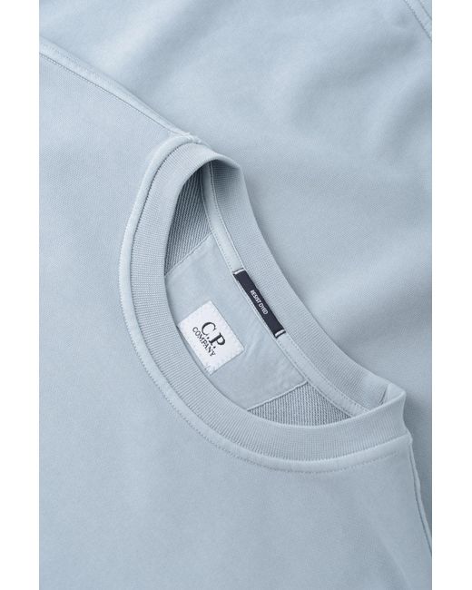 C P Company Blue Diagonal Fleece Sweatshirt for men