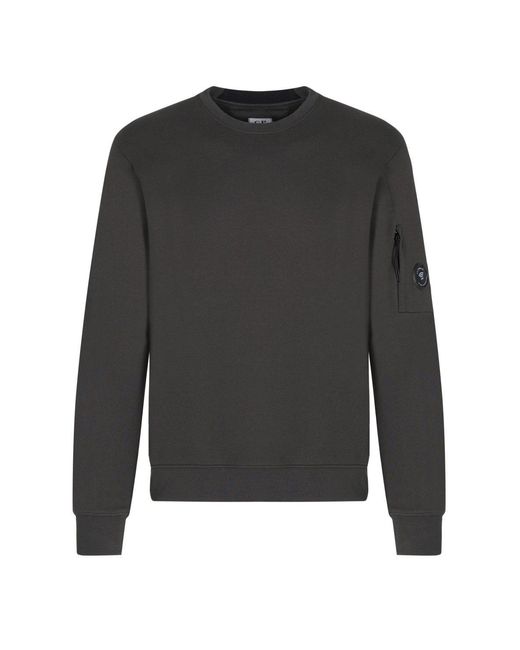 C P Company Gray Diagonal Raised Lens Sweatshirt for men