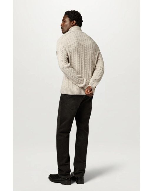 Belstaff White Westport Quarter Zip Sweater for men