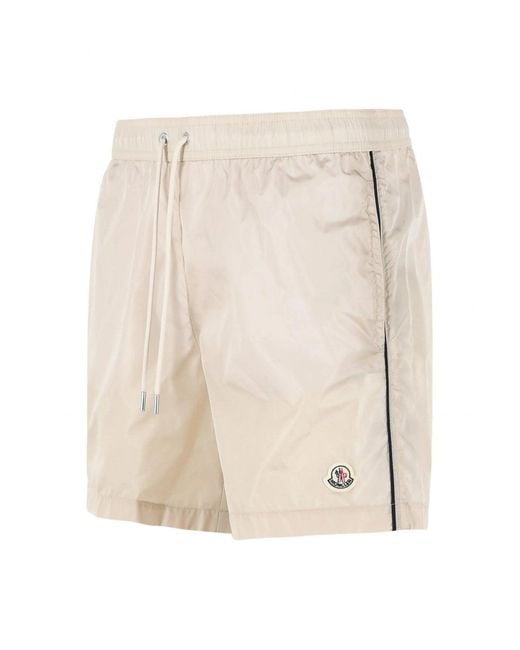 Moncler Natural Archive Logo Swimshorts for men