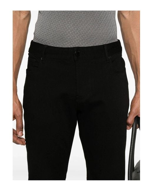 Emporio Armani Black Slim 5 Pocket Jeans for men
