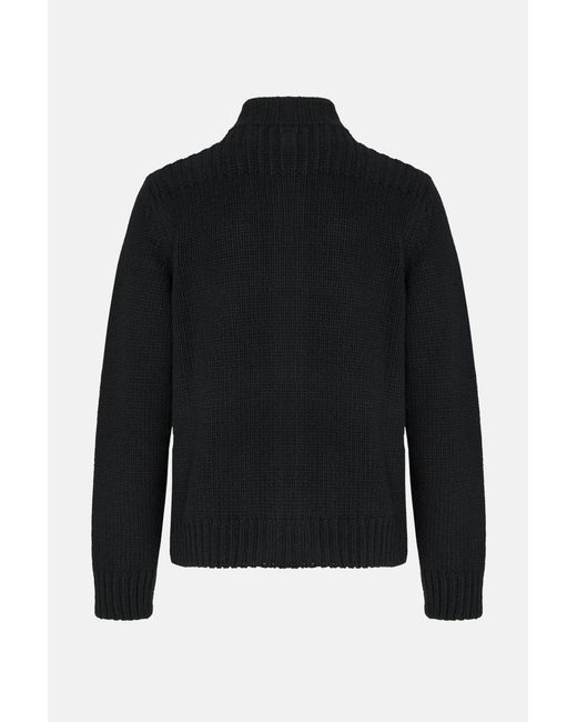 C P Company Black Lambswool Grs Button Lens Sweater for men