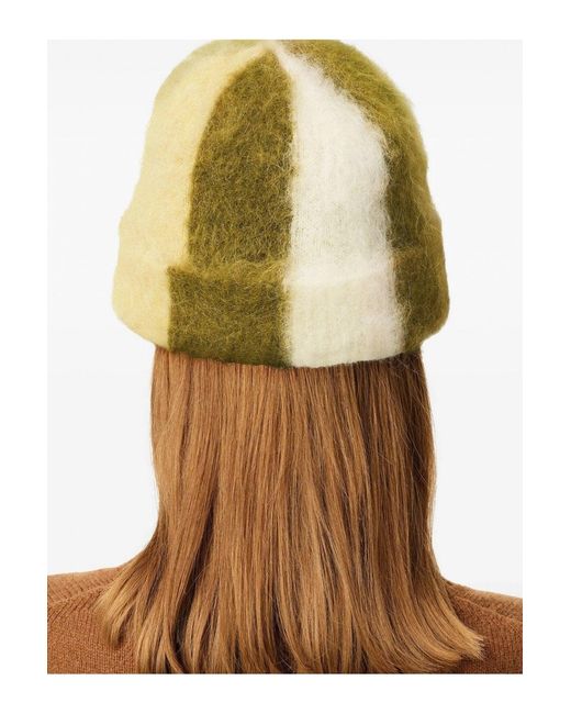 AMI Green Striped Beanie