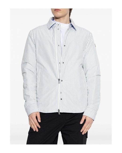 Moncler White Crescent Shirt Jacket for men