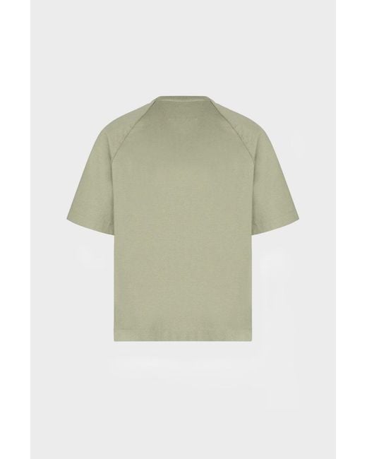C P Company Green 30/2 Heavy Cotton Lens T Shirt for men