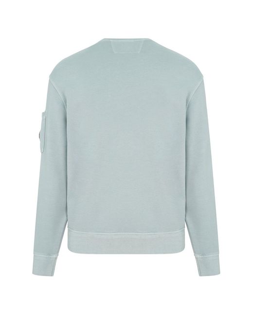C P Company Blue Diagonal Fleece Sweatshirt for men