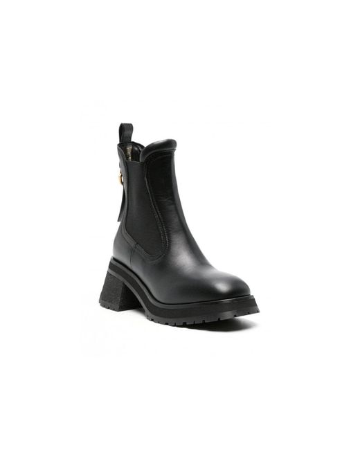 Moncler Black Gigi Chelsea Ankle Boots