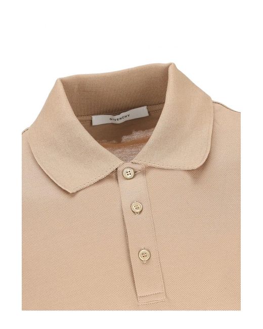 Givenchy Natural Branded Piquet Polo for men