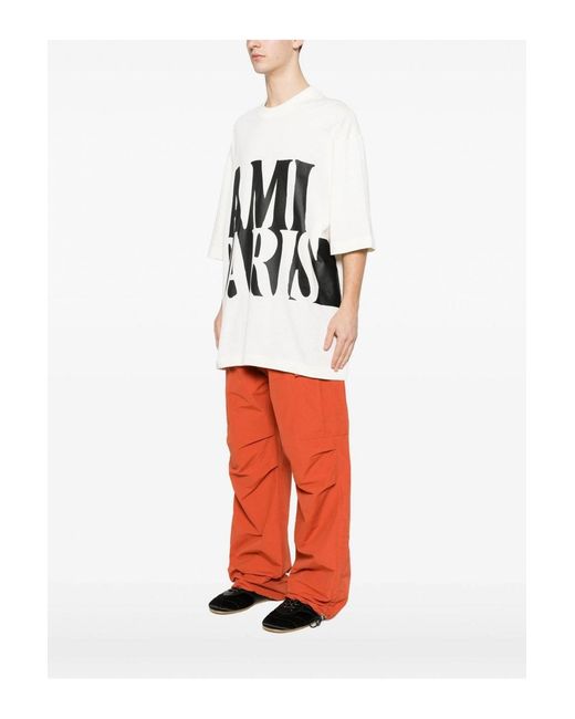AMI Natural Oversize T Shirt for men